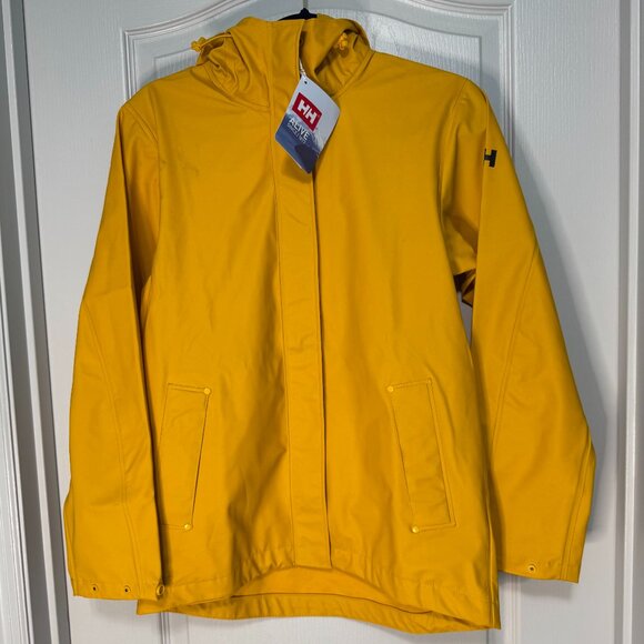 Helly Hansen Regular XS/TP Womans Moss Waterproof Rain Jacket Yellow MSRP $85.00 - Picture 1 of 7